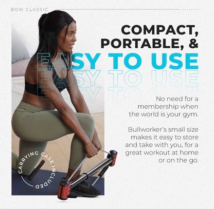 Bullworker Bow Classic, portable isometric trainer, full-body workout for strength and fitness.