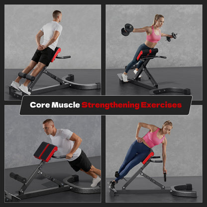 Streamnova Roman chair, adjustable back extension bench, 500LB capacity, core and lower body workout.