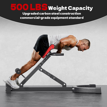 Streamnova Roman chair, adjustable back extension bench, 500LB capacity, core and lower body workout.
