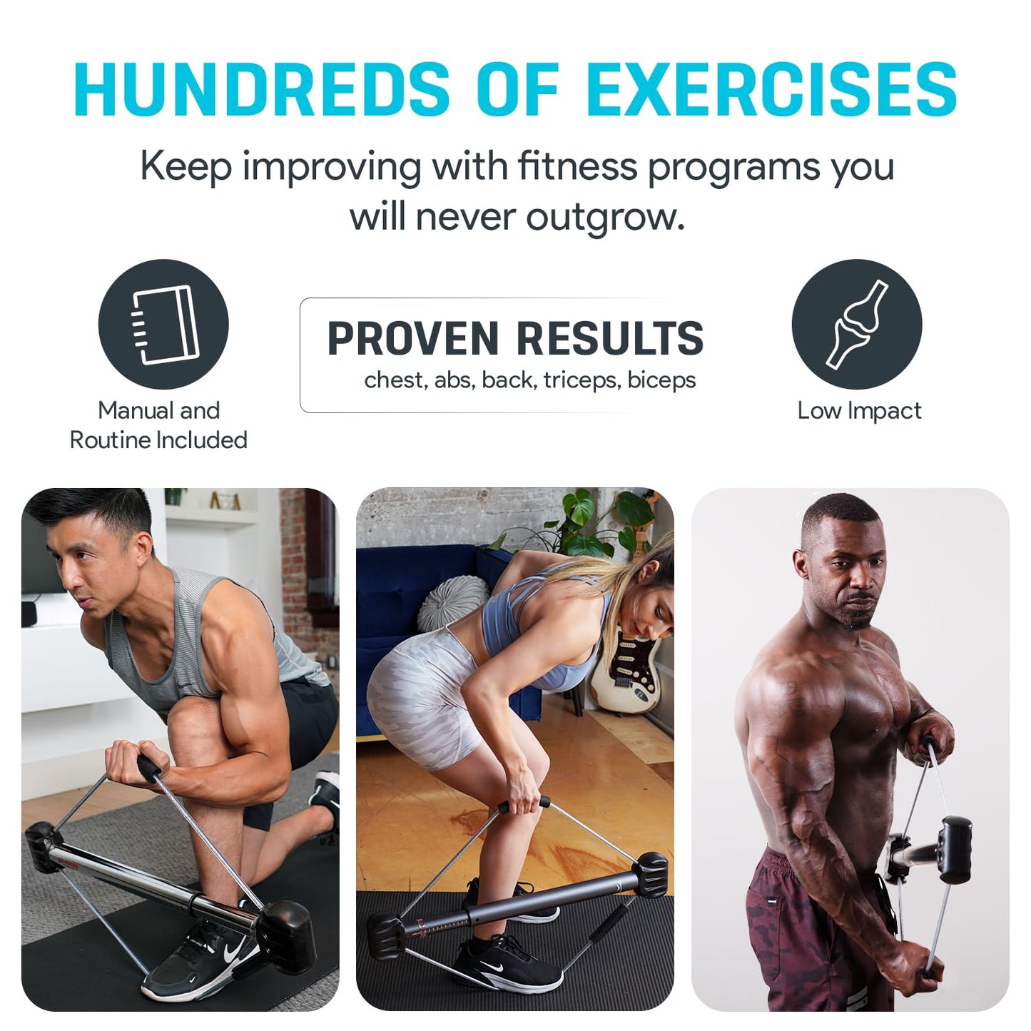 Bullworker Bow Classic, portable isometric trainer, full-body workout for strength and fitness.