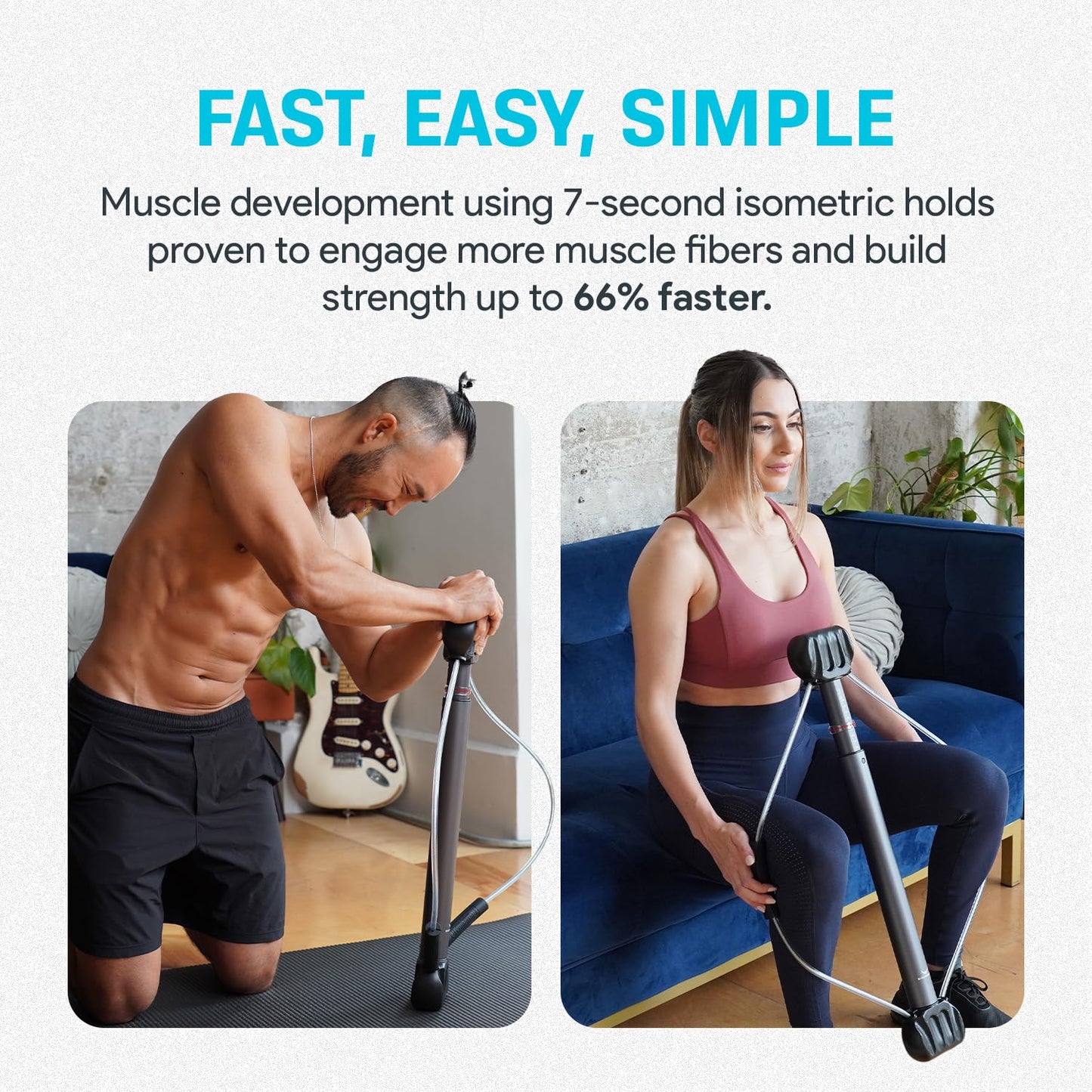 Bullworker Bow Classic, portable isometric trainer, full-body workout for strength and fitness.