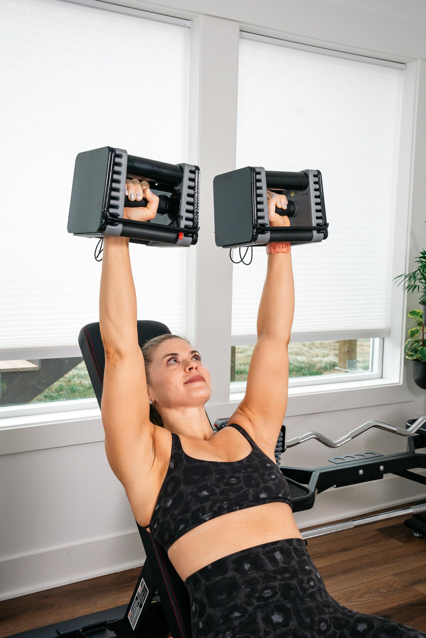 PowerBlock Elite EXP dumbbells, adjustable 5–50lbs, compact, durable all-in-one weights.