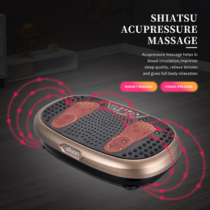 EILISON vibration plate, full-body workout, weight loss, recovery, includes resistance bands.