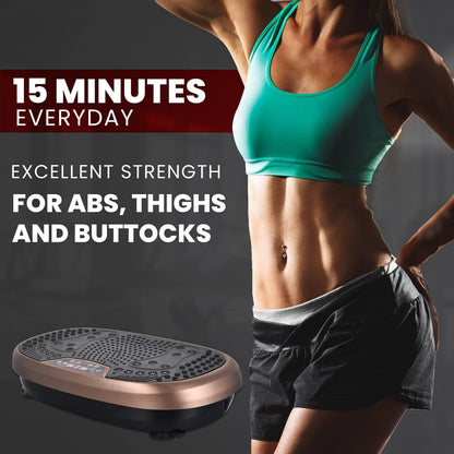 EILISON vibration plate, full-body workout, weight loss, recovery, includes resistance bands.