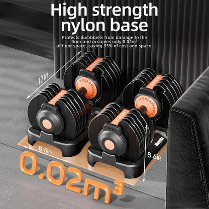 Moveta adjustable dumbbells, 105lbs set, 15-in-1 design, ideal for home strength training.