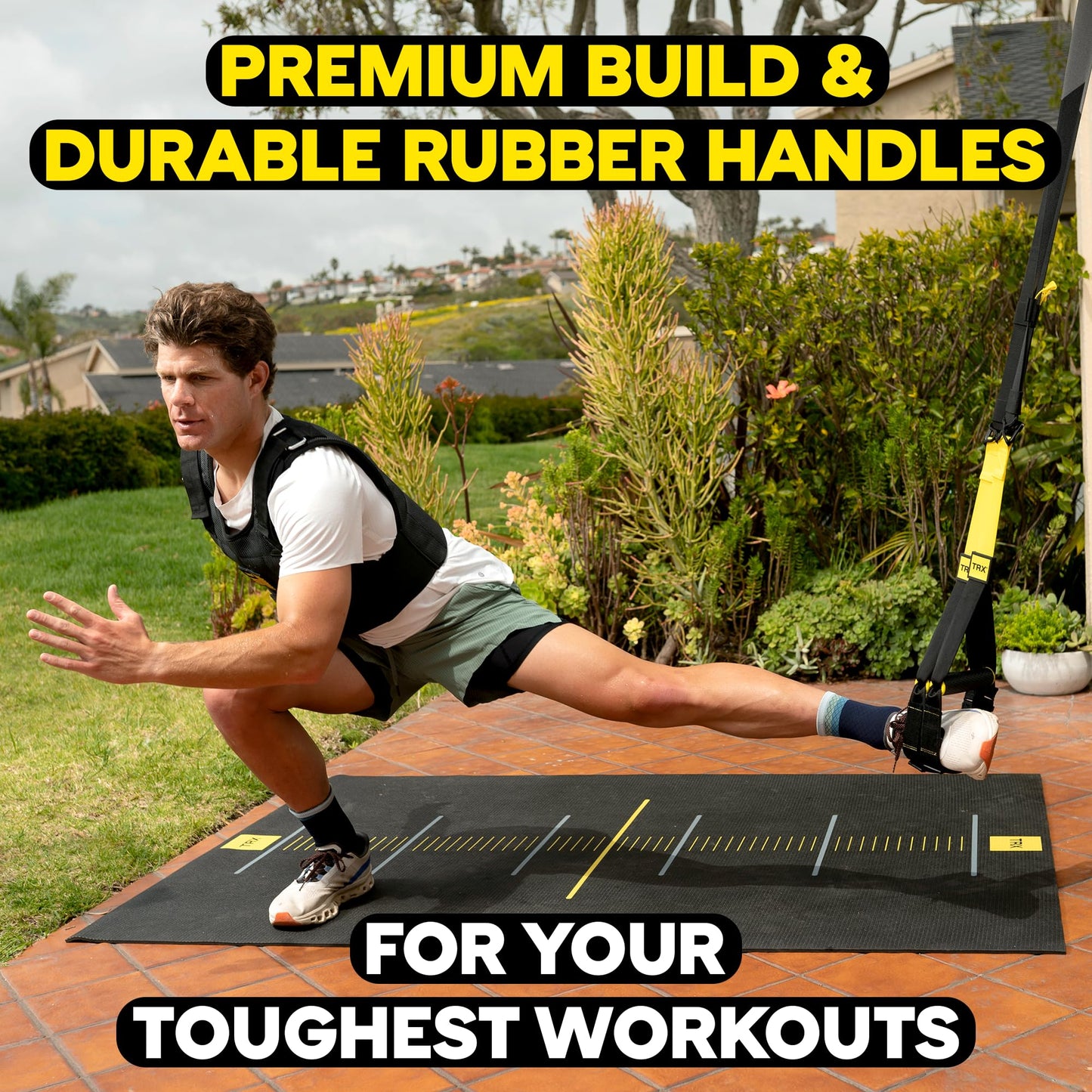 TRX Pro3 suspension trainer, full-body training, strength, HIIT, cardio, indoor/outdoor use.